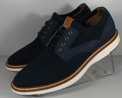 59NP107241 MS50 MEN'S SHOES SIZE 9 M NAVY KNIT LACE UP JOHNSTON & MURPHY