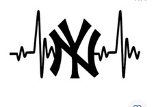New York Yankees Heartbeat Vinyl Decal Window Truck Sticker Laptop