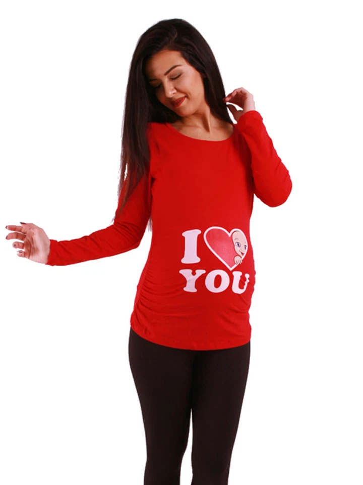 I Love You Witzige süße freche Umstandsmode Sweatshirt Umstandsshirt Motiv MMC - Bild 1 von 1