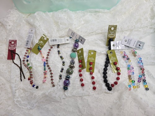 Large Box Bead Jewelry Charm Making Kit W/Tools & Storage Bin Wire Hemp Cord - Picture 12 of 18