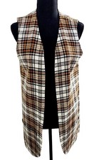 Vintage Homemade Brown Plaid Vest