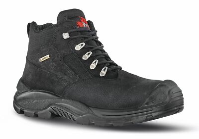 Gore-Tex Herren Sicherheits Schnürstiefel Leder U-Power Dude Schwarz GTX