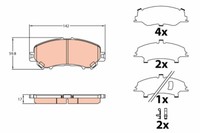 TRW GDB3648 Bremsbelagsatz, Scheibenbremse For Nissan Renault