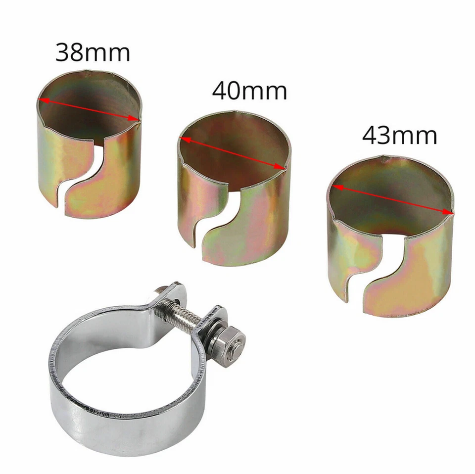 Tubo de escape ajustable universal cromado para moto Foto 2 de 4