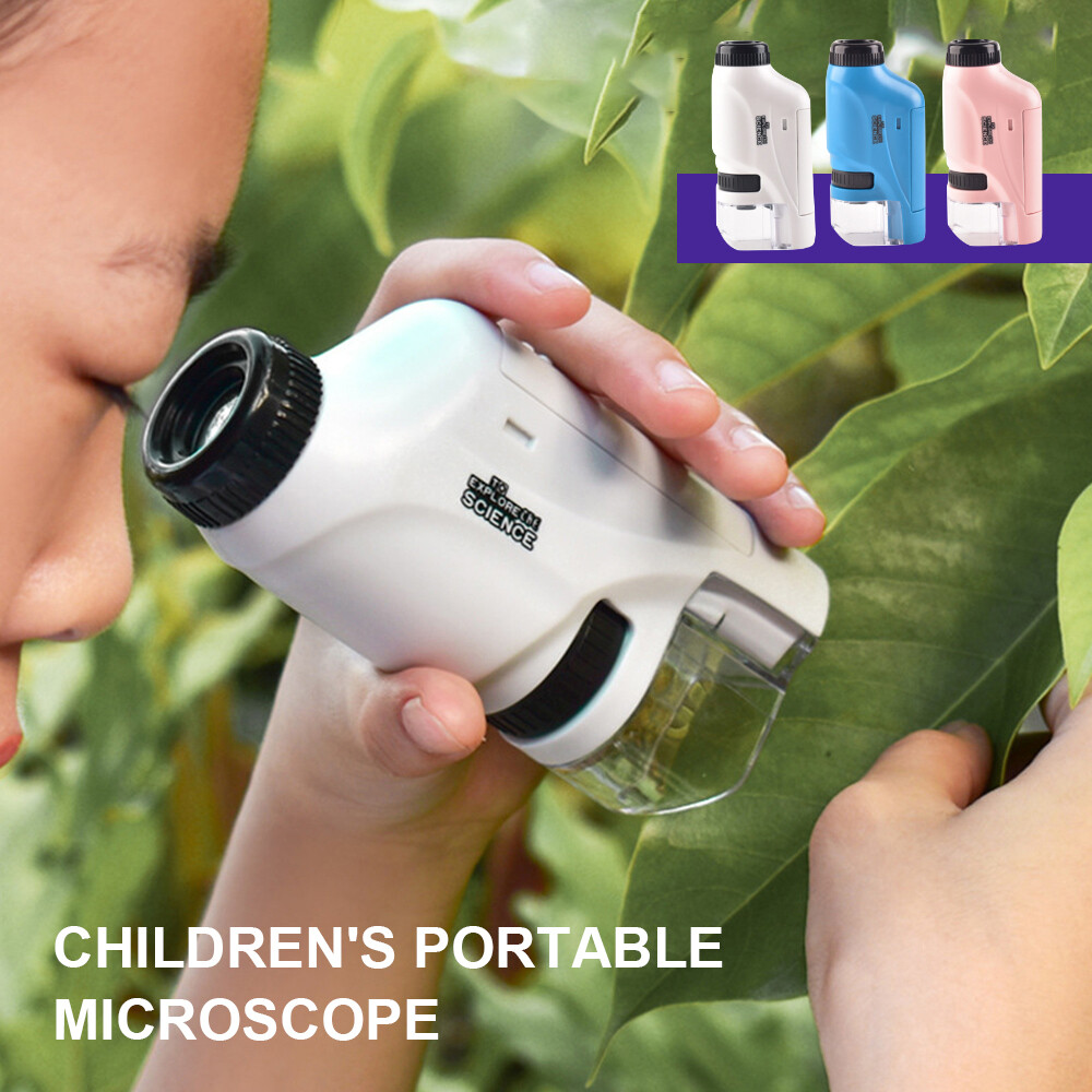 60~120x Pocket Microscope for Kids & Adults Portable Microscope with LED Light