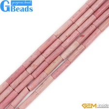 Column Tube Assort Natural Stone Jewelry Making Beads Strand 15" Free Shipping
