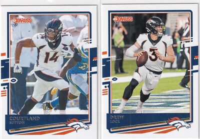 LOT (2) DREW LOCK COURTLAND SUTTON DENVER BRONCOS - 2020 DONRUSS E4221