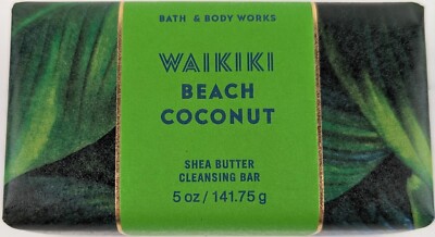 Bath & Body Works Waikiki Beach Coconut Shea Butter Cleansing Bar Soap 5oz.
