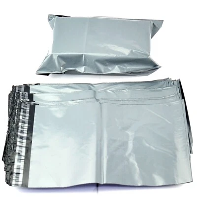 GRAU STARKE POLY POSTBEUTEL LEICHT VERSIEGELN ALLE GRÖSSEN EINFACHER SICHERER VERSAND VERSANDBEUTEL