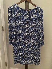 J Crew Mercantile Blue White Floral Dress Women’s Size Small