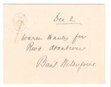 Basil Wilberforce (1841-1916) Signed Note Autographed Anglican Priest, Author