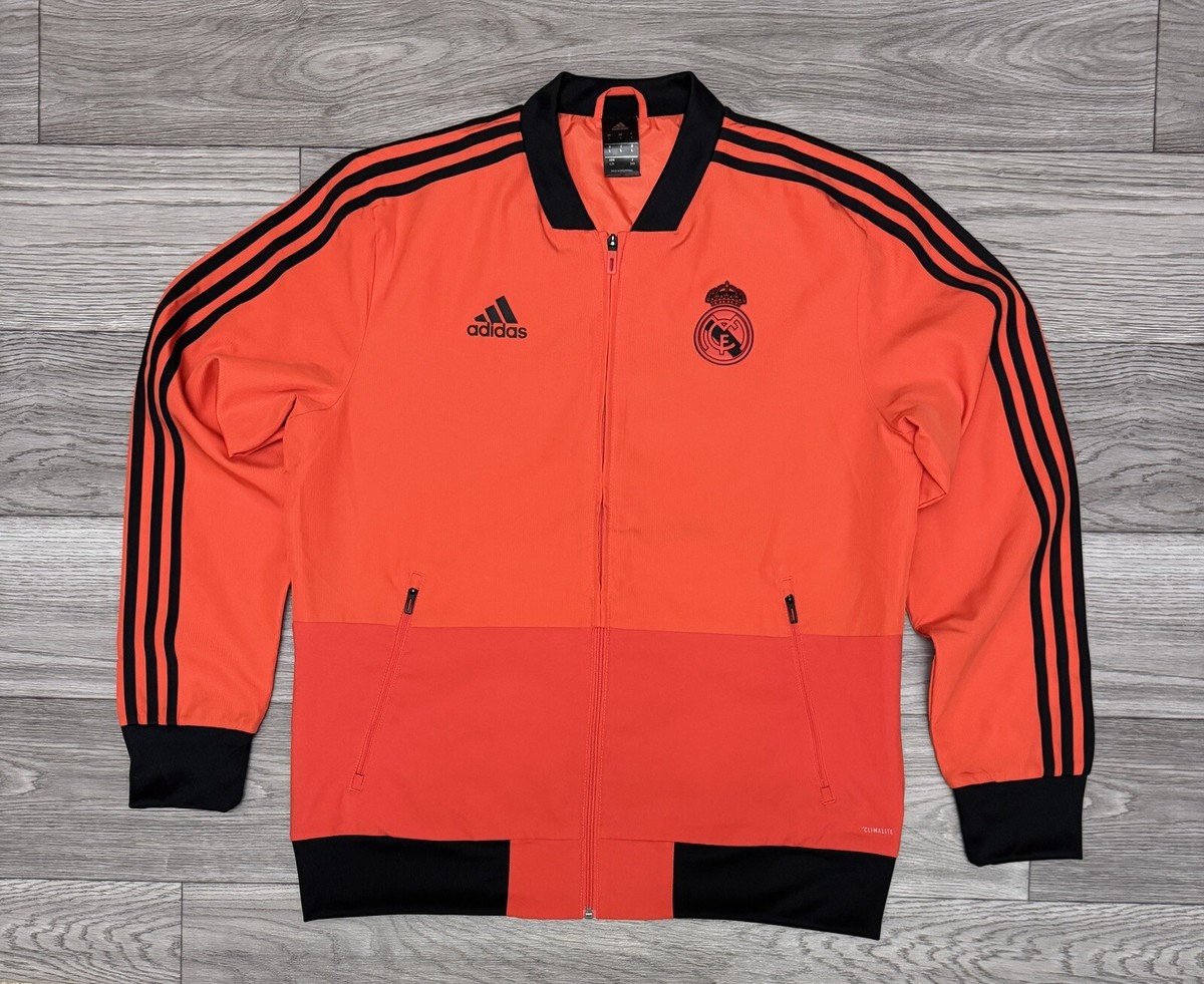 Real Madrid Adidas Prematch 2017 2018 Track Jacket Coral Size