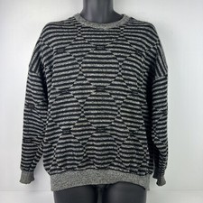 Vintage Alinari Knitted Sweater Womens XL Black/White 66/68