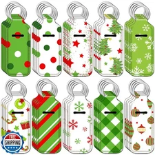 Ctosree 40 Pcs Christmas Theme Lipstick Holder with Portable Clip