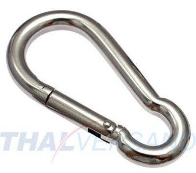 Karabinerhaken 60mm x 6mm Edelstahl Niro VA Feuerwehr Karabiner Rostfrei
