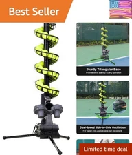 Sturdy Tennis Ball Machine with Up & Down Launch Port - Perfect for All Levels