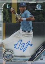2019 Topps Bowman Chrome Autograph Card Greg Jones