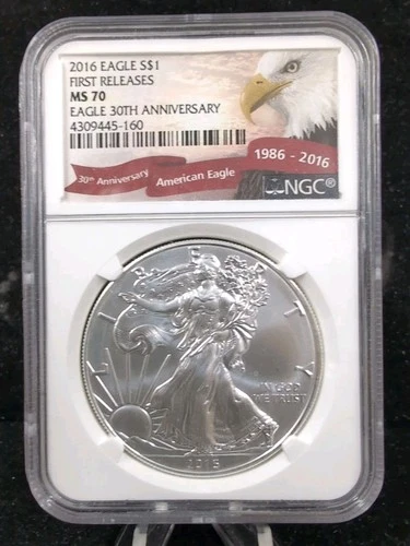 2016 Eagle S$1 NGC MS 70 30th Anniversary First Releases #7160