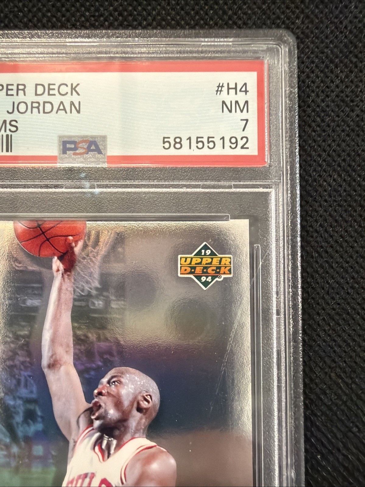 Michael Jordan 1993 Upper Deck Holojams #H4 - PSA 7 - Very Tough Grade view 6