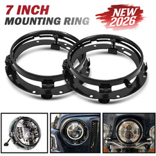 Black 7"LED Headlight Round Mounting Bracket Ring FIT Jeep Wrangler JK TJ 2026