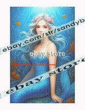 1000 piece jigsaw puzzle Flowing Sea Mermaid underwater fantasy cute
