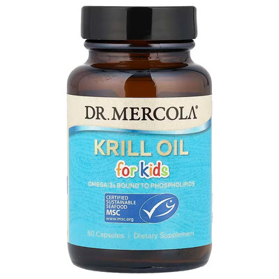 Dr. Mercola, Krillöl für Kinder, 60 Kapseln, Ablaufdatum: 10/2026