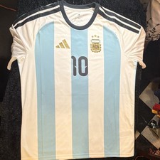 adidas Argentina Lionel Messi #10 Soccer Jersey Men’s XL White/Blue