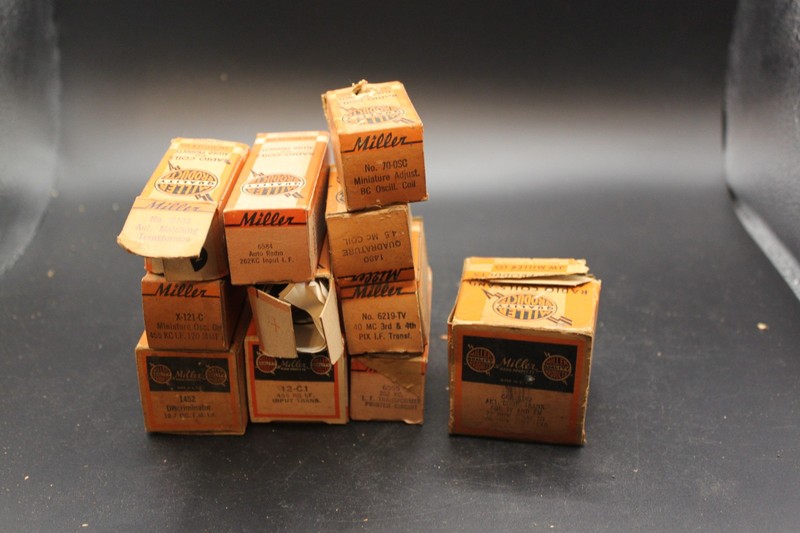 11 Vintage Miller Radio Products Coils IF Transformers TV FM AM NOS Mixed Lot 