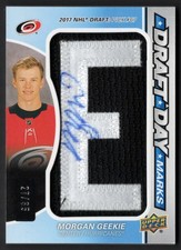 2020-21 SP Game-Used Draft Day Marks Autograph #DDM-MG Morgan Geekie 27/35 
