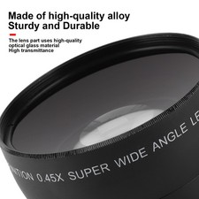 55mm 0.45X Camera Wide Angle And Macro Lens Additional Lens For Camera Lens BL