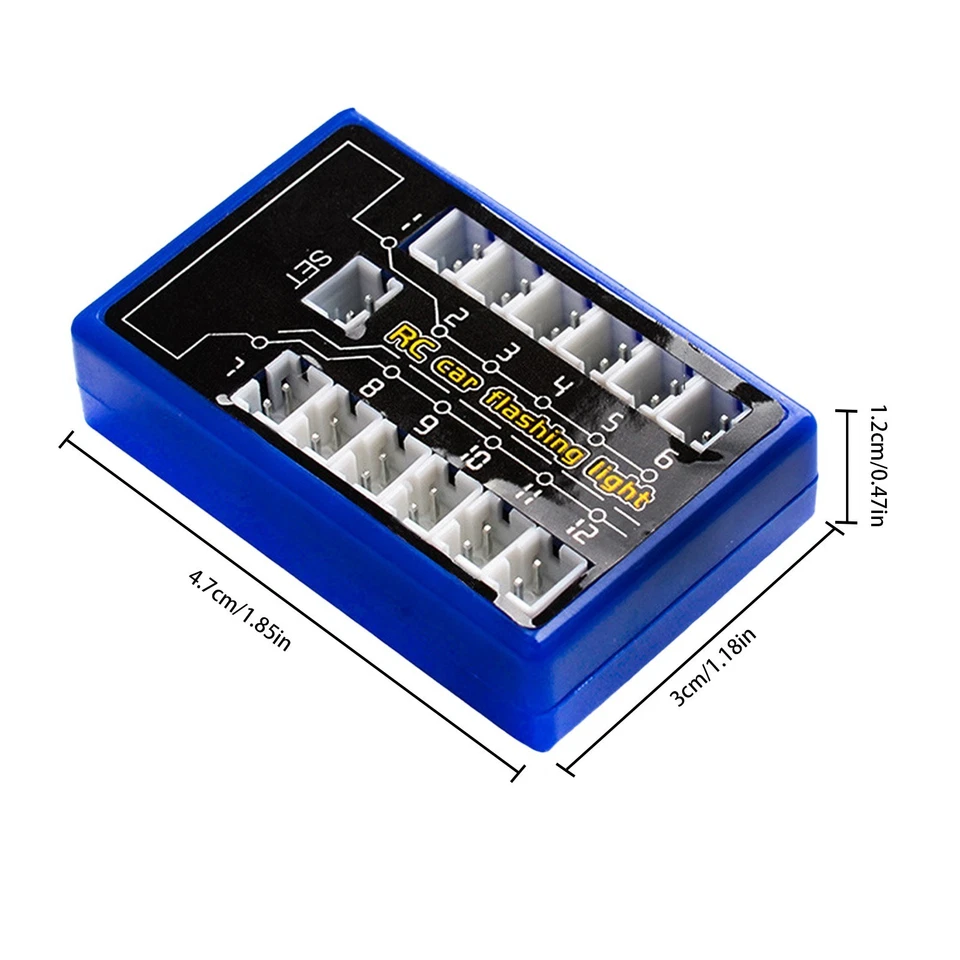 12 Led Light Kit Blinking Headlight System For RC remote control lights 1/10 - Image 2 of 4