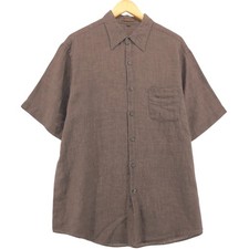 Used FASSA ELLES short-sleeved linen shirt men's size L