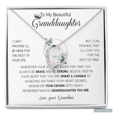 To My Granddaughter Necklace, Birthday Gift From Grandma, Granddaughter Jewelry