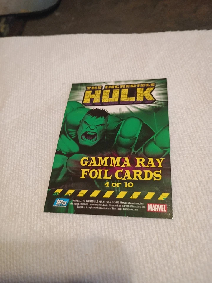 2003 Topps Marvel #4 The Incredible Hulk Gamma Ray Foil Chase Trading Card - Image 2 of 2