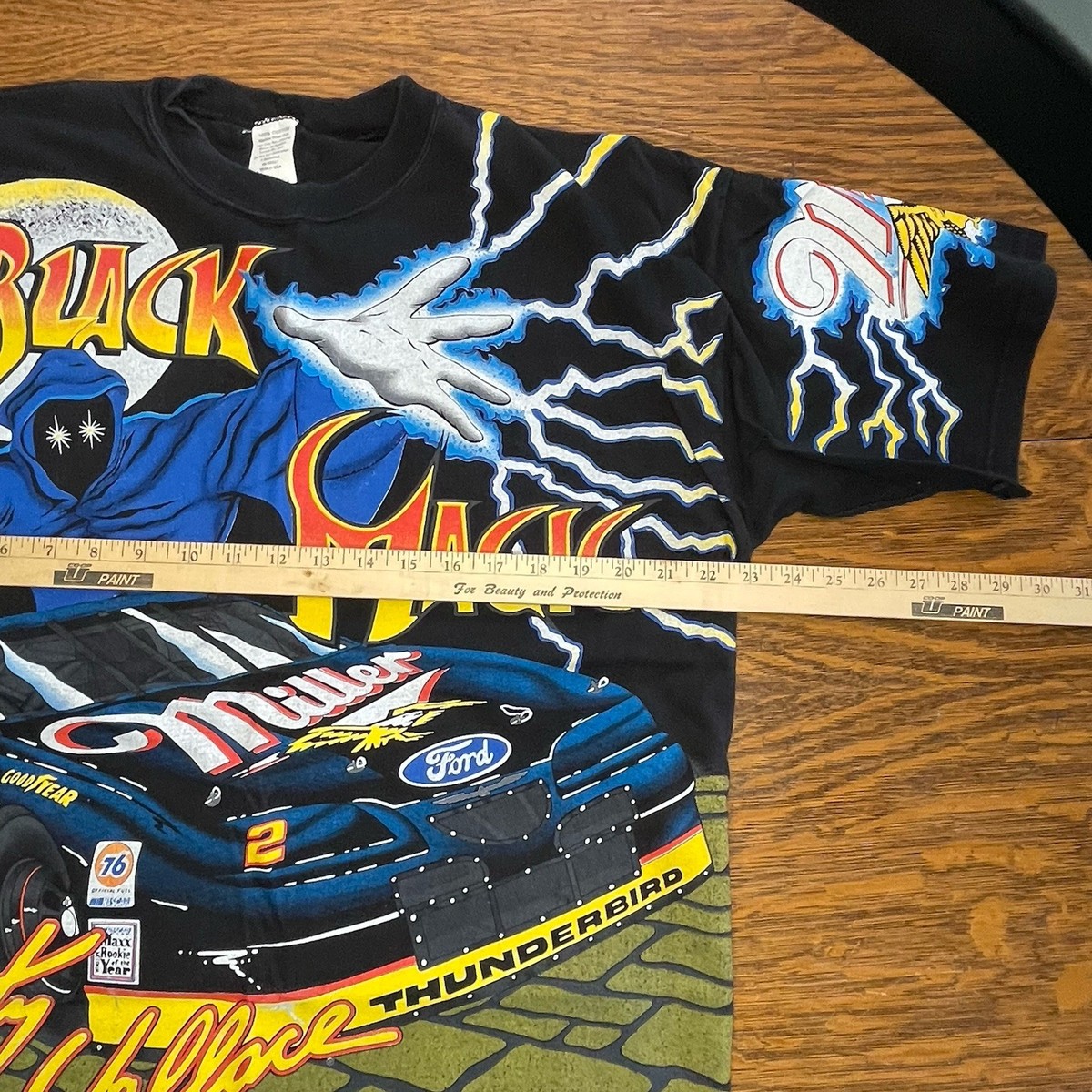 Rusty Wallace Black Magic AOP Vintage Nascar Shirt XL Racing All
