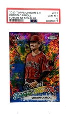 2023 Topps Chrome Logofractor FS Blue Refractor #FS7 Corbin Carroll RC PSA 10