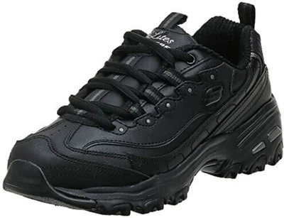 SKECHERS Womens D'Lites Fresh Start Trainers Black UK 3-9