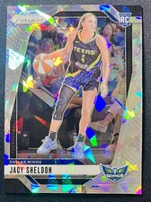 Jacy Sheldon 2024 Panini Prizm WNBA ICE PRIZM Rookie #4 DALLAS WINGS