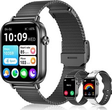 Smart Watch 3 Bands 1.83" HD Screen, Bluetooth Call, 120 Sports, Waterproof