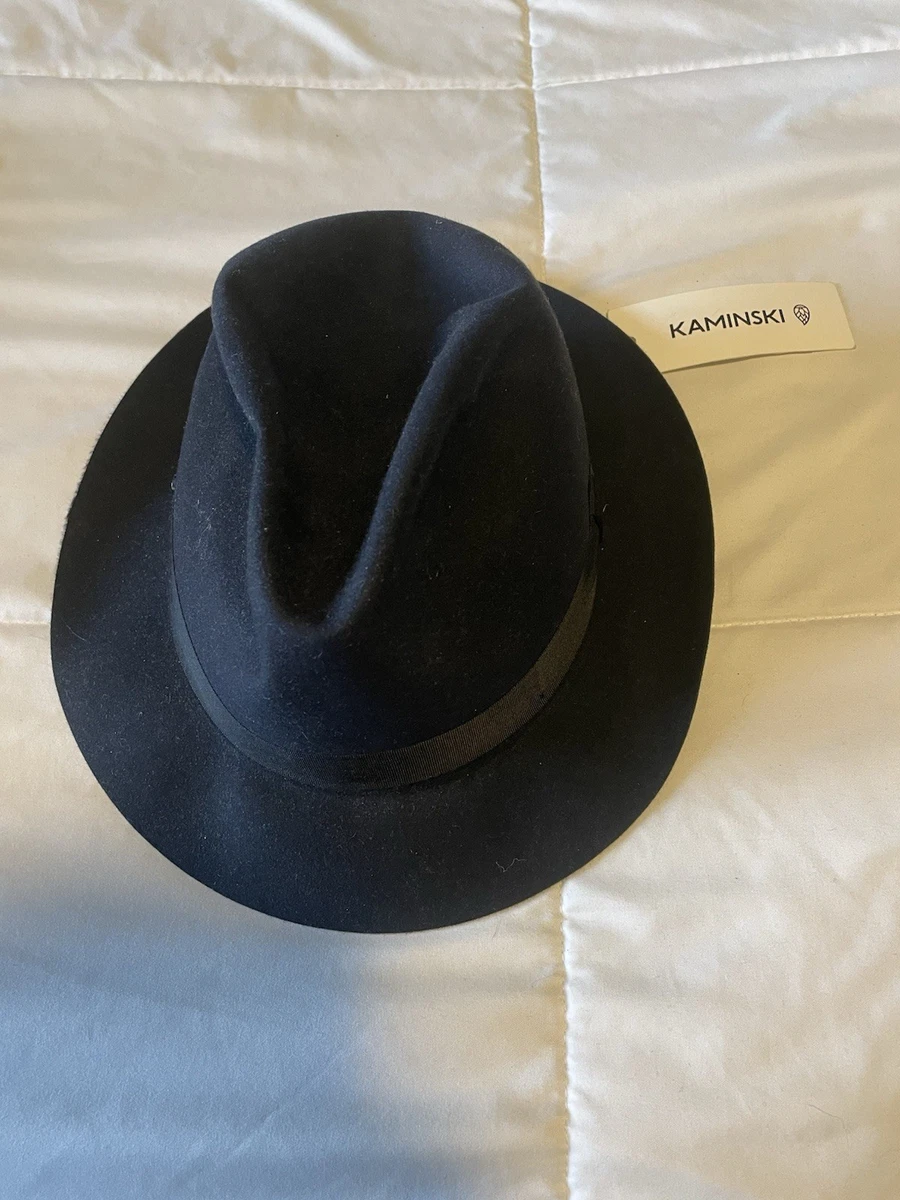 Helen Kaminski Rabbit Felt Fedora Hat Blue O/S Helen Kaminski brown rabbit fur felt hat womens OS fedora | eBay main image 3