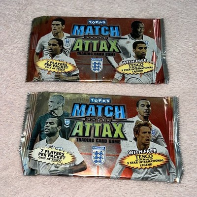 Match Attach 2009/2010 ungeöffnete Packungen X2 mit Sun Faded Fronts World Cup