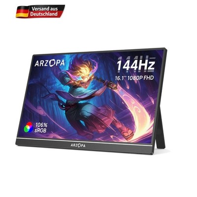 16,1 Zoll Tragbarer Monitor 144Hz FHD HDR sRGB 106% USB HDMI Gaming