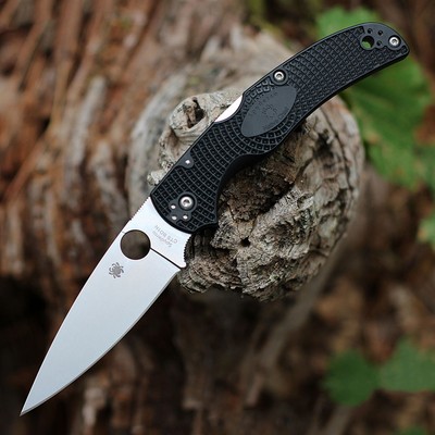 SPYDERCO NATIVE CHIEF LIGHTWEIGHT FOLDING KNIFE CTS-BD1N PLAIN EDGE C244PBK