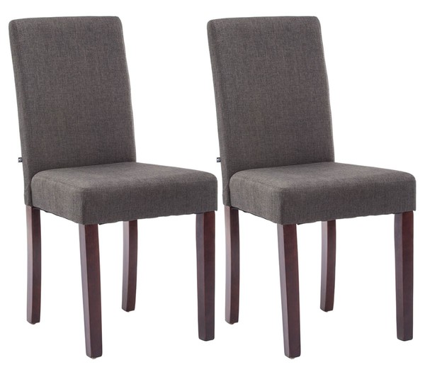 2Er Set Esszimmerstuhl Ina Stoff Cappuccino Dunkelgrau-image