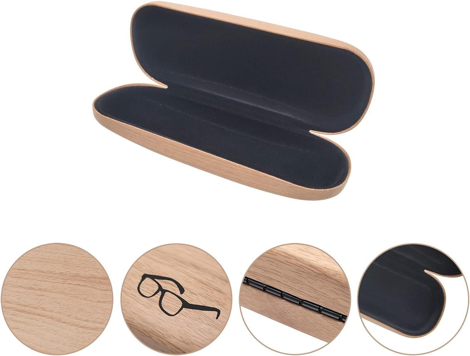 HSYMQ Hard Shell Glasses Case, Eye Glass Carry Case for Men Women, 3 Pack Eyegla