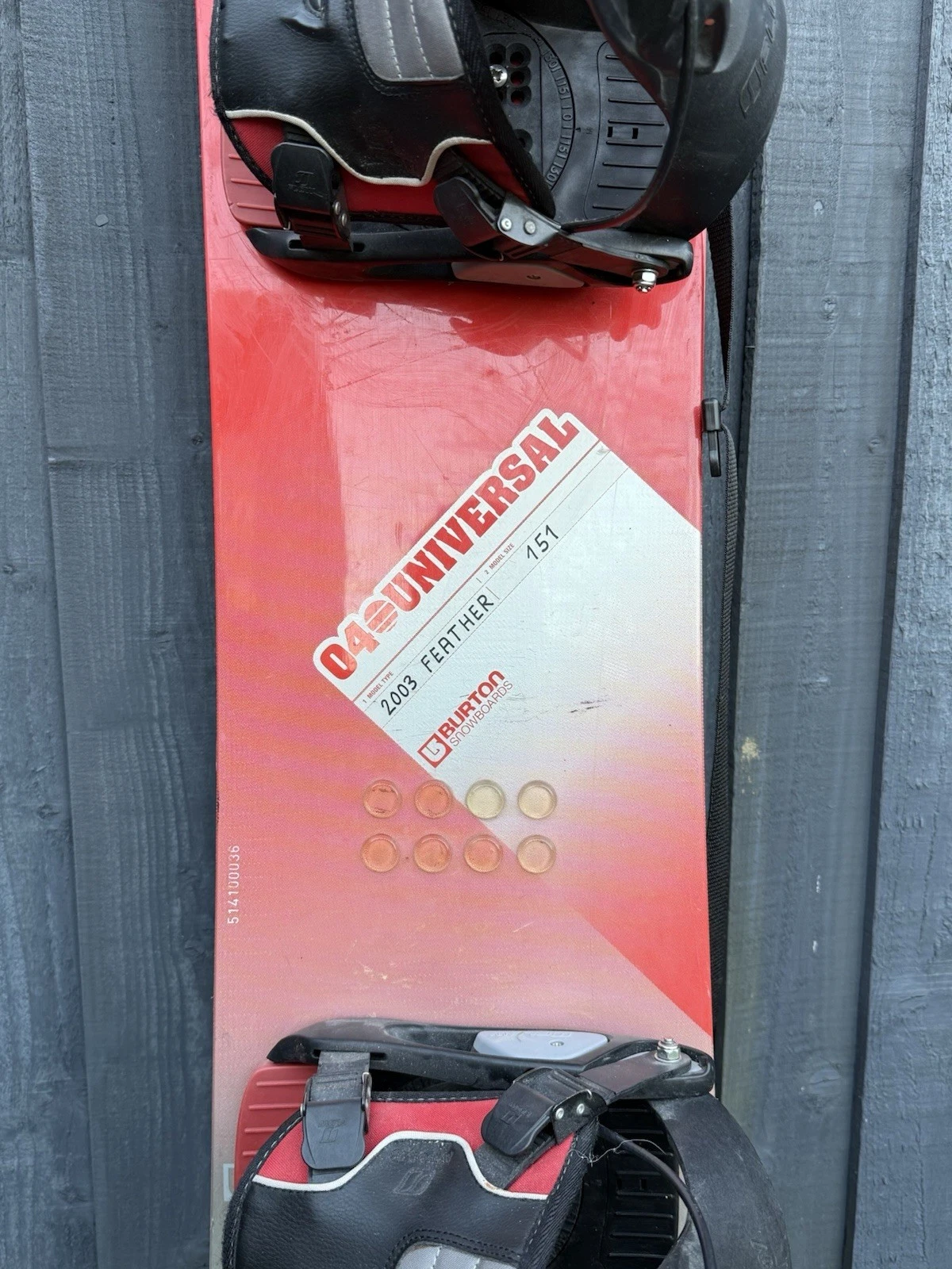 Burton 2003 Feather B1303 04 Universal Snowboard With Bindings 151cm - Used 6