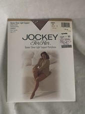 Vintage Jockey For Her Queen Sheer Light Support Control Pantyhose Sandalfoot