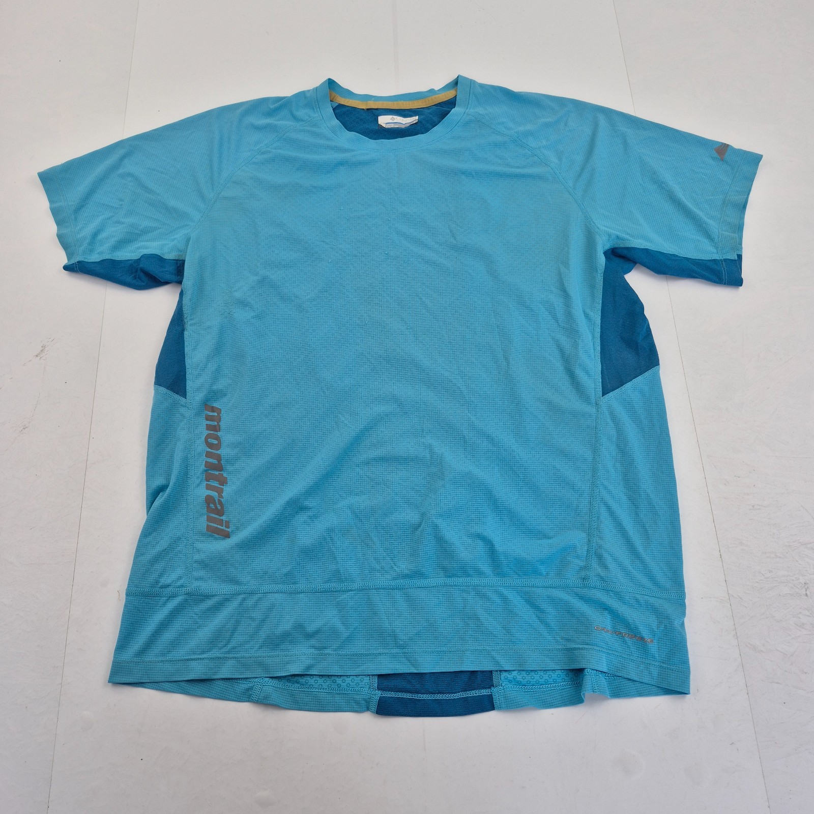 COLUMBIA T-Shirt Grande Azul Hombre Cuello Redondo Logo Ligero