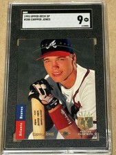 1993 Upper Deck SP Foil Chipper Jones HOF Rookie Card 280 Graded SGC 9 MINT