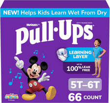 Pull-Ups Boys' Potty Training Pants, Size 5T-6T, 66 Count